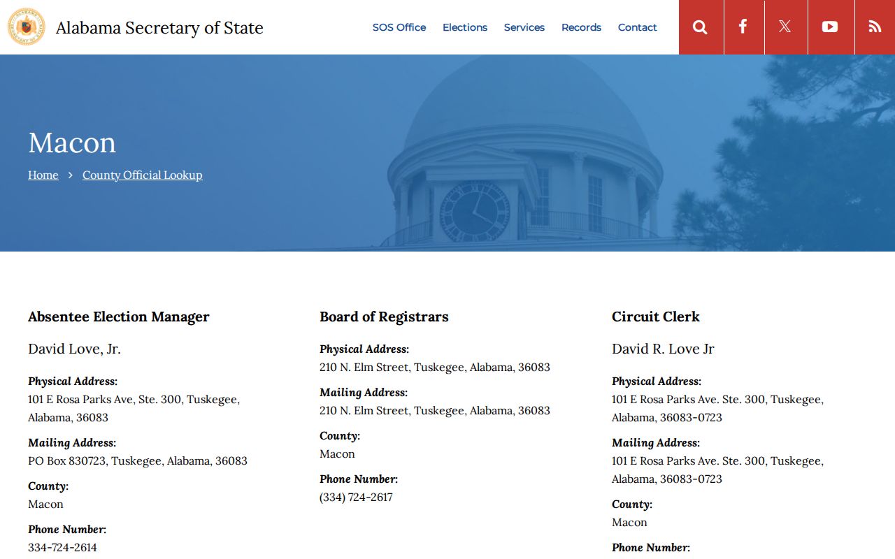 Macon County criminal records elected-office directory