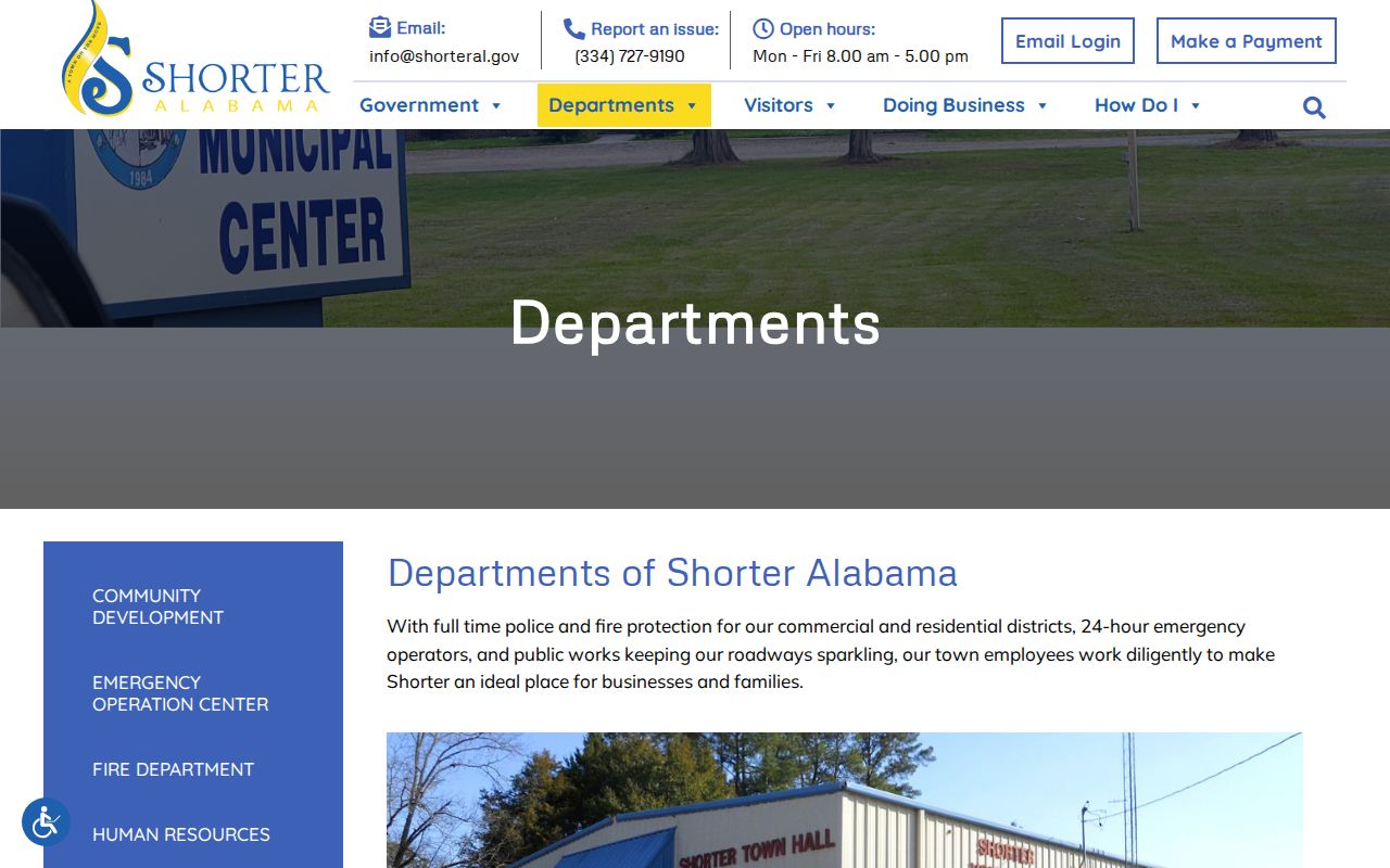 Macon County criminal records at Shorter police and court departments