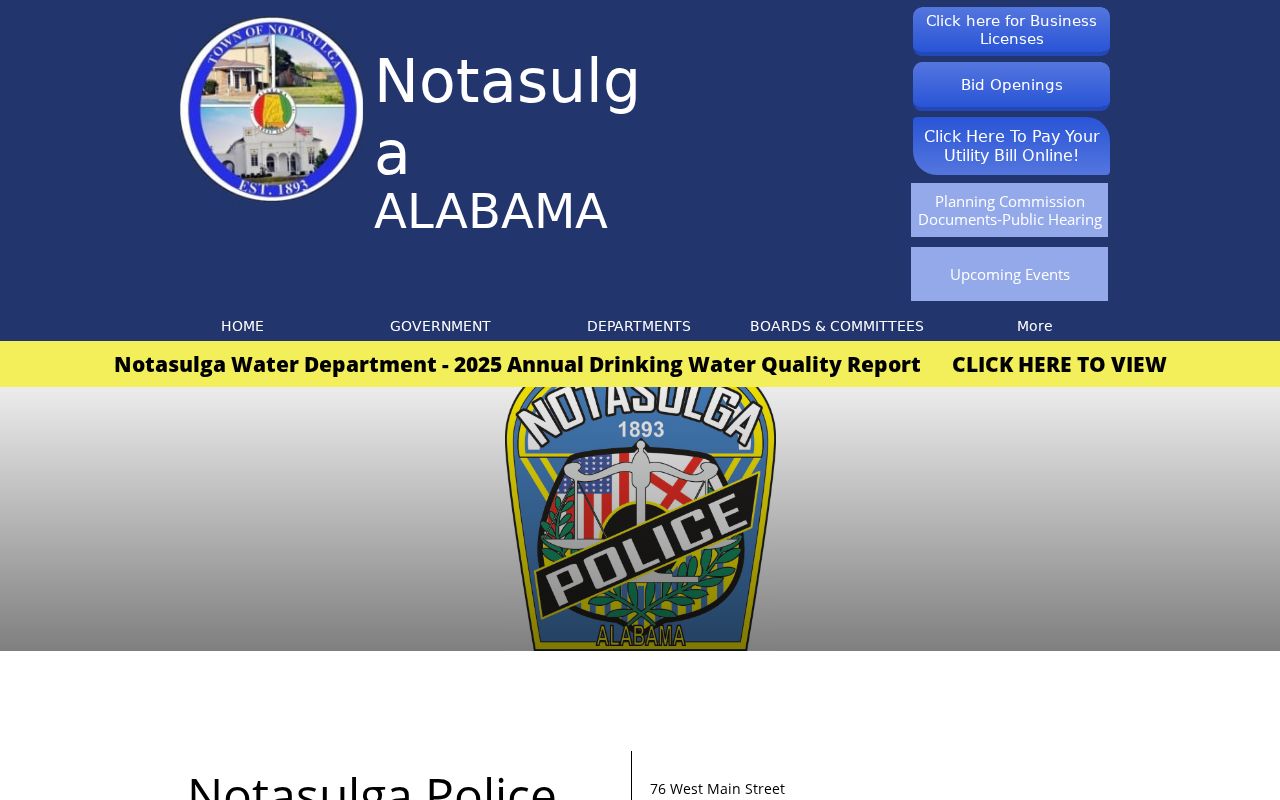 Notasulga criminal records official police department page