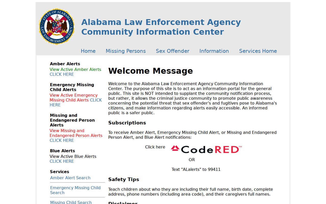 Macon County sex offender lookup on the Alabama registry search