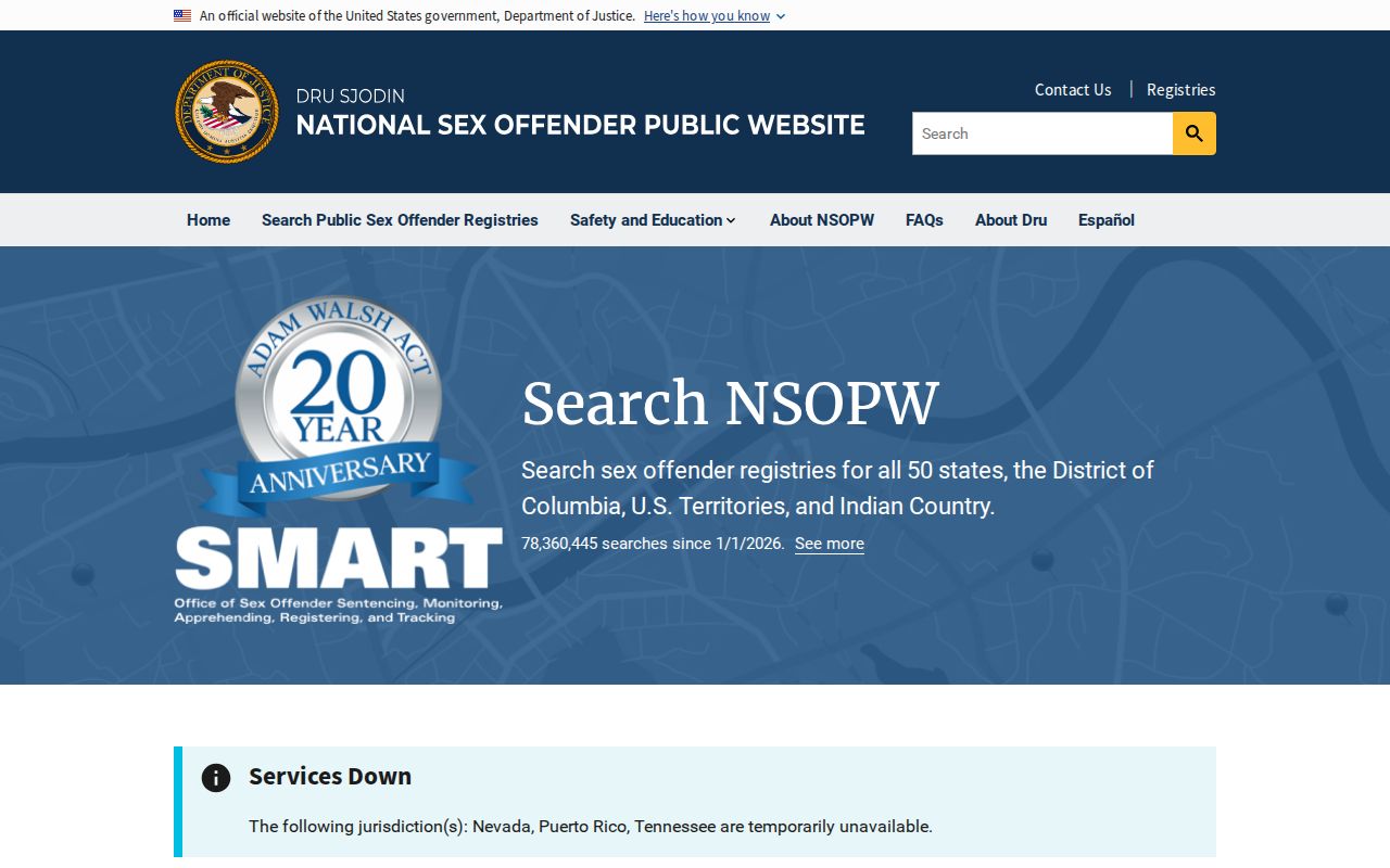 Macon County sex offender lookup through the national NSOPW search